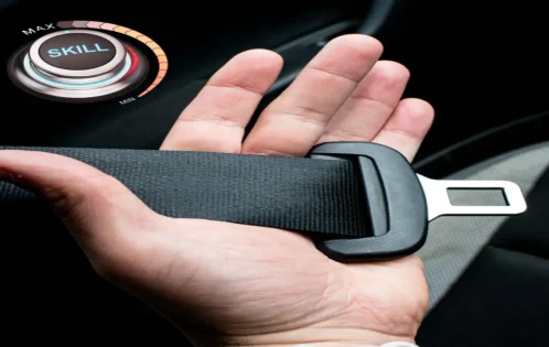 Skill button and seat belt in a palm